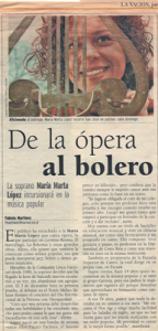 Anuncio Periodico La Nacion Maria Marta Lopez